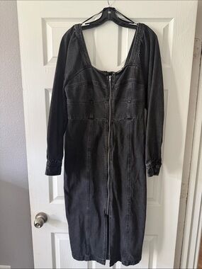 Future Collective Sleeve Zip-Front Dress